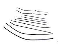 Auto Fenster Dichtung Für Subaru Für Forster 2025 2026 Edelstahl-Fensterleistenverkleidung Karosserie-Kits Zubehör Autotür Türdichtung(Black)
