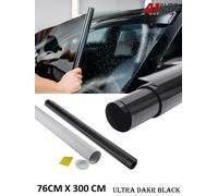 Auto Fenster Tönungsfolie 1% Pro Anti-kratzer Tönung Ultra Dunkel Schwarz 76cm X