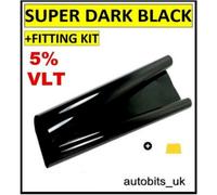 Auto Fenster Tönungsfolie Tönen Super Dunkel Schwarz Limousine 5% 76cm X 6M