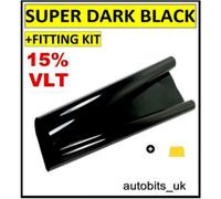 Auto Fenster Tönungsfolie Tönung Dunkel Schwarz Rauch 15% 76Cm X 3M Neu