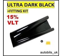 Auto Fenster Tönungsfolie Tönung Dunkel Schwarz Rauch 15% 76cm X 6m Neu