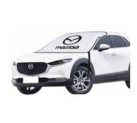 Auto Frontscheibenabdeckung für Mazda CX-30, Winter Windschutzscheibenabdeckung Halbgarage für Auto für Die Gegen Schnee EIS Frost Staub Sonne Zubehör,A