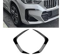 Auto Frontstoßstange Splitter Spoiler Nebelscheinwerfer Kühlergrill Entlüftung Abdeckung für BMW X1 U11 M Sport 2023 2024 ABS Außen Zubehör,Glossy Black