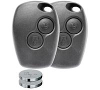 Auto Funk Schlüssel Gehäuse 2 Tasten + Batterie für Dacia Duster Logan Sandero