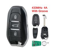 Auto Funkschlüssel Schlüssel 3 Tasten 433Mhz 4A Chip J575 Für Peugeot Citroen