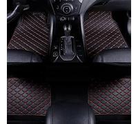 Auto FußMatten für Audi A8 Sedan D3 5seats LWB 2002-2005 2006 2007 2008 2009 (LHD), wasserdichte und Verschleißfeste Anti Kratz PU Leder Auto FußMatten, Innere Zubehör,Black+Red