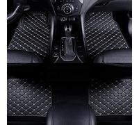 Auto FußMatten für Audi A8 Sedan D3 5seats SWB 2002-2005 2006 2007 2008 2009 (LHD), wasserdichte und Verschleißfeste Anti Kratz PU Leder Auto FußMatten, Innere Zubehör,Black+Beige