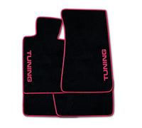 Auto Fußmatten Schwarz Nadelfilz Tuning + Rand beige passend für Hyundai Tucson 3 TL 2015-2020 4er Set Made in Germany