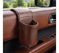 Auto Getränkehalter aus Leder für Fenster Autotür | Der AutoGetränkehalter lässt sich sicher am Türfenster installieren und passt auf die meisten Flaschen Telefone(Brown,1PCS)