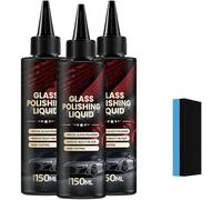 Auto Glass Scratch Care Polishing Fluid,Glass Oil Film Remover for Car Window,Liquid Glass Polish,Paint Restorer,Car Scratch Remover for Minor Scratches,Eliminates Coatings Waxes Oils. (3pcs)