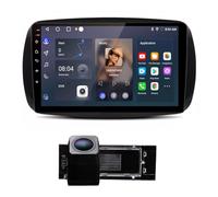 Auto GPS Navi Autoradio Navigation mit CarPlay & Android +HD Rückfahrkamera Kompatibel mit Smart Fortwo Forfour Cabrio Cabriolet Coupe 451 453 (Navigator C+Rückfahrkamera 8379)