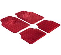 Auto-Gummimatten Metallic Riffelblech-Look rot