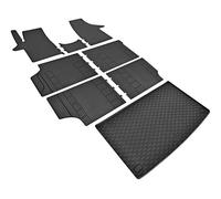 Auto Gummimatten und Kofferraumwanne für VW T6 Transporter/Caravelle 8/9 Sitze a