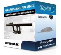 AUTO-HAK Anhängerkupplung abnehmbar Kugelstange von hinten gesteckt - PEUGEOT 306