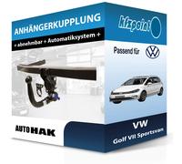 Anhängerkupplung abnehmbar für Volkswagen VW Golf VII Sportsvan ab 2014 + E-Satz
