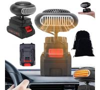 Auto-Heizlüfter,tragbarer Auto-Windschutzscheiben-Entfroster 1500 mAh Akku und Batterieladegerät,Raumheizung für kleine Fahrzeuge,Auto-Windschutzscheiben-Defogger (5-Zellen-Batterie*1)