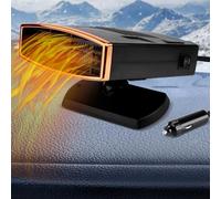 Auto Heizung, Heizlüfter mit Akku, Tragbarer 12V 200W Heizung und Defroster mit 2-in-1 Heizlüfter und Kühlfunktion, Heizung für Auto Zigarettenanzünder, 360° Drehbar Scheibenheizung für Camper LKW PKW