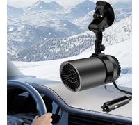 Auto Heizung, Heizlüfter mit Akku, Tragbarer 12V 200W Heizung und Defroster mit 2-in-1 Heizlüfter und Kühlfunktion, Heizung für Auto Zigarettenanzünder, 360° Drehbar Scheibenheizung für Camper LKW PKW
