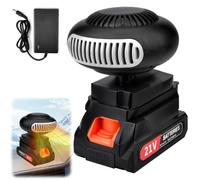 Auto Heizung mit Akku, Akku Heizlüfter, Tragbare Elektrische Auto-Windschutzscheiben-Entfroster, USB Auto Heizung, 2 Temp und Batterieladegerät, Auto-Windschutzscheiben-Defogger für Innen Außen Heimge