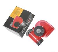 Auto Hupe 12V 24V Laut 300dB Wasserdicht für Auto Motorrad | LKW Zweiton für snail für horn Metall Kupfer Membran Einbau Schwarz Pink Silber Gelb Blau(XC-LB34-24V)