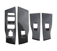 Auto Innenraum Für VW Für T-Cross Für Tcross 2018-2023 LHD 4-teiliges Kohlefaser-Aufkleber-Zubehör Autotür Armlehne Fensterheber Panelabdeckung Auto Innen Zubehör