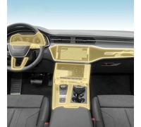 Auto Innenraum Mittelkonsole Transparent TPU PPF Schutzfolie Anti-Kratzer Reparatur Folie Zubehör für Audi A6 A7 C8 2019-2024 (Stil A)