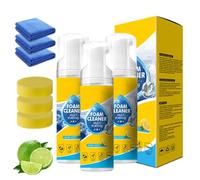 Auto Innenraum Reiniger, 4-In-1 Multi-Enzyme Foam Cleaner, Powerful & Multipurpose Car Interior Foam Cleaner, Schaumreiniger Auto, All-Purpose Deep Cleaning Spray For Car Interior, Kitchen Grea (3Set)