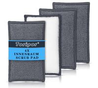Auto Innenraum Scrub Pads Set, Mikrofaser Waschschwamm Reinigungspad für die Innen Reinigung Pflege von Kunststoff, Polster, Leder, Cockpit & Armaturen - 15x9cm