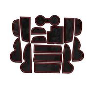 Auto-Innenverkleidung Für Hyundai Für Ix35 2013-2017 Auto-Styling Autozubehör Rutschfeste Matte Innentürpolster Cup Mat Auto Zubehör Innenraum(Red)