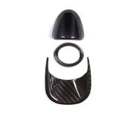 Auto-Innenverkleidung Für Maserati Für Ghibli 2014-2022 Kohlefaser Auto Armaturenbrett Uhr Dekorative Abdeckung Aufkleber Auto Innenausstattung Auto Zubehör Innenraum(3 x Black Carbon)