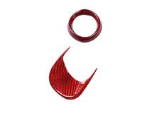 Auto-Innenverkleidung Für Maserati Für Ghibli 2014-2022 Kohlefaser Auto Armaturenbrett Uhr Dekorative Abdeckung Aufkleber Auto Innenausstattung Auto Zubehör Innenraum(2 x Red Carbon)