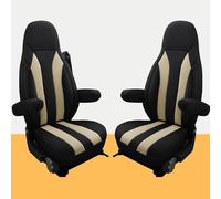 Auto Interieur Meester AIM Sitzbezüge kompatibel Aguti GIS Liner & Milan Wohnmobil, 2-teiliges Set mit Armlehnen, geeignet für Sitze mit integriertem Gurt,passend Pössl,Knaus,Adria,Carthago CIM203