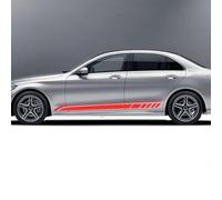 Auto Karosserie Seitenstreifen Aufkleber,für Mercedes Benz W205 W204 W203 W212 W124 W108 W126 W176 W211,Seitenschweller Grafik Aufkleber Türverkleidung Dekoration Zubehör,Red