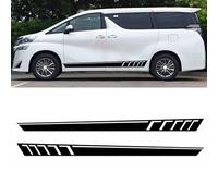 Auto Karosserie Seitenstreifen Aufkleber,für Toyota Alphard Vellfire TRD MVP,Seitenschweller Grafik Aufkleber Türverkleidung Dekoration Zubehör,Black