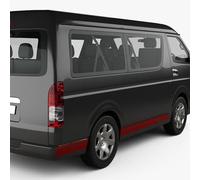 Auto Karosserie Seitenstreifen Aufkleber für Toyota Hiace Bus,Seitenschweller Grafik Aufkleber Dekoration.,Red