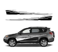 Auto Karosserie Seitenstreifen Aufkleber,für Toyota RAV4 Hybrid XSE SE GXR EU,Seitenschweller Grafik Aufkleber Türverkleidung Dekoration Zubehör,Black