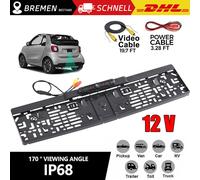 Auto KFZ HD Rückfahrkamera im EU Kennzeichenhalter Nummernschild 170° LED Nacht