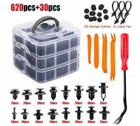 725Stk Auto KFZ Spreiznieten Sortiment Autotür Innen Befestigung Clips Kit DE