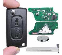 Auto Klapp Funkschlüssel 433MHz 2Tasten HU83 für Peugeot PCF7941 ASK