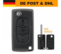 Auto Klapp Schlüssel Gehäuse VA2 CE0523 für Peugeot 207 307 407 Citroen C4 C5 C8