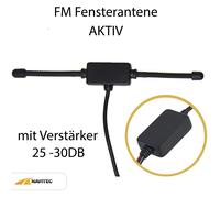 ✅ Auto KlebeAntenne AKTIV FM Scheibenantenne Antenne 30DB Antennenverstärker UKW