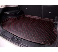Auto Kofferraummatten für Hyundai Ioniq 5 2022-2023 2024 2025, Leder rutschfest Kofferraumwanne Wasserdicht Kofferraum Schutzmatte Kratzfest Zubehör,Black+red Plus