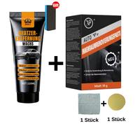 Auto Kratzer Entferner + Kunststoff Lederpflege Tuch Schwamm 120ml + 50g