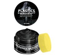 Auto Kunststoff Kratzer Entfernen100g Armaturenbrett Reparaturset Mit Schwämmchen Kunststoffpflege Auto Politur Schwarz Kratzer Reparatur Paste Schnelltrocknende Schwarz Verblassbeständig