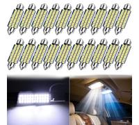 Auto LED Innenbeleuchtung, 20 Stück Led Innenraumbeleuchtung Auto, Led Soffitte 12v 39mm, Beleuchtung Innenraum mit 36 Lampenperlen, für Lichtkuppeln Kofferraumbeleuchtung Kennzeichenbeleuchtung, Weiß
