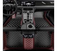 Auto Leder Fußmatten Anpassbare für Smart EQ fortwo Cabrio 2020, PU Leder Allwetter Wasserdichter Rutschfester voller bedeckter Schutz Liners Zubehör,F/Coffee