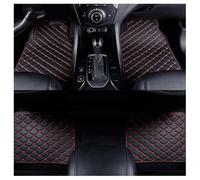 Auto Leder FußMatten FüR Leapmotor B10 2025- (LHD), Auto Staubdicht FußPolster Satz Leder-FußMatten Teppiche Schutzpolster Bodenmatten ZubehöR,C/BlackRed