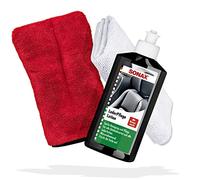 Auto Lederpflege Set | Sonax LederPflegeLotion 250ml + Mikrofasertuch 40x40cm + Detailing Handschuh | Lederreiniger & Leder Pflege