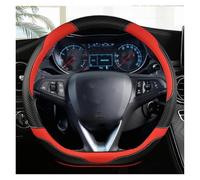 Auto Lenkrad Bezug Für Opel Für Astra Für Corsa Für Combo Für Mokka Für Insignia CT 2017-2022 Auto Lenkrad Abdeckung D Form Leder Lenkrad Abdeckung(RED)