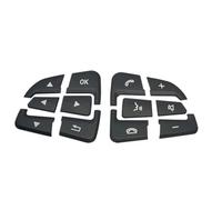 Auto-Lenkrad-Tastenabdeckungen, Zieraufkleber Für Benz Für GLC X253 Für C-Klasse W205 Für CLA Für GLA X156 C117 W176 Lenkradschalter Taste(Model B Black)